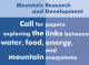 MRD calls for papers, mountain ecosystem links